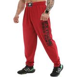 BIG SAM SPORTSWEAR COMPANY Cepli Erkek Bol Eşofman Altı, Oldschool Bol Kesim Spor Salonu Pantolonu, Kırmızı, L