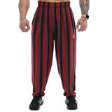 BIG SAM SPORTSWEAR COMPANY Cepli Erkek Bol Eşofman Altı, Oldschool Bol Kesim Spor Salonu Pantolonu, Kırmızı-siyah, 3XL