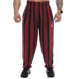 BIG SAM SPORTSWEAR COMPANY Cepli Erkek Bol Eşofman Altı, Oldschool Bol Kesim Spor Salonu Pantolonu, Siyah-Kırmızı, XXL