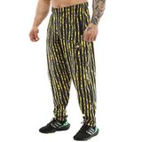 BIG SAM SPORTSWEAR COMPANY Cepli Erkek Bol Eşofman Altı, Vücut Geliştirme Aktif Giyim Rahat Tasarım Kas Pantolonu, Sarı, M