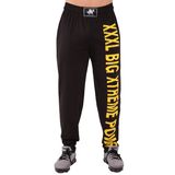 BIG SAM SPORTSWEAR COMPANY Cepli Erkek Eşofman Altı | Activewear Konforlu Tasarım Bol Kas Pantolon, Siyah/Sarı, 3XL