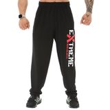 BIG SAM SPORTSWEAR COMPANY Erkek Cepli Bol Eşofman Altı, Oldschool Bol Kesim Spor Salonu Pantolonu, Aşırı siyah, XXL