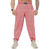 BIG SAM SPORTSWEAR COMPANY Erkek Cepli Bol Eşofman Altı, Oldschool Bol Kesim Spor Salonu Pantolonu, Kırmızı-Beyaz, M