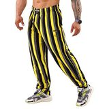 BIG SAM SPORTSWEAR COMPANY Erkek Cepli Bol Eşofman Altı, Oldschool Bol Kesim Spor Salonu Pantolonu, Sarı, M