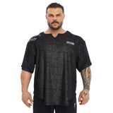BIG SAM SPORTSWEAR COMPANY Erkek Spor Tişört Aktif Giyim Vücut Geliştirme Kaldırma Büyük Boy Bez Üst | Havlu Dokusu, Pamuk Antrenman Üstü, Siyah, S