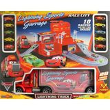 Big Truck Racer 10 Metal Araçlı Garaj - Beyaz - Kırmızı - Yeşil - Siyah