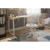 Biga Ofis Masası Ve Deniz Kollu Sandalye Set, Kırçıllı Gri, 60X90 Cm