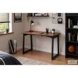 Biga Sabit Mdf Metal Ayak Çalışma Masası, Siyah Ceviz, 60X90 Cm