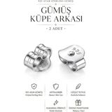 Bigakan 925 Ayar Gümüş Küpe Arkası Küpe Vidası Küpe Klipsi Küpe Kelebeği