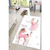 BigArts Home Dekoratif Modern Vintage Retro Tasarım Kaydırmaz Taban Renkli Çocuk Oyun Halı