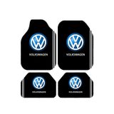 BigArts Home Volkswagen Logolu Siyah Oto Paspas Takımı, 4'lü Set, Modern Tasarım, Kaymaz Taban ve Kumaş Yüzey