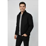 Bigazzi Erkek Büyük Beden Hakim Yaka Spor Mont 99547 BBGL-ST04878 - 4XL - Siyah