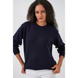Bigdart 15895 Kadın Oversize Triko Kazak - K. Lacivert - Standart