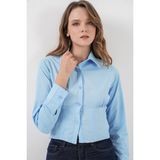 Bigdart 20231 Slim Fit Poplin Gömlek - Mavi - 38