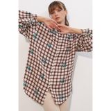 Bigdart 3900 Taba Oversize Uzun Basic Kadın Gömlek