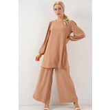 Bigdart Ayrobin Tunik Pantolon Alt Üst Takım 6712 - Vizon