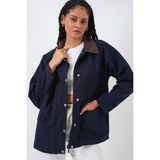 Bigdart Kadın Cep Detaylı Oversize Ceket 5973 - Lacivert - 40
