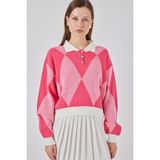 Bigdart Kadın Crop Triko Kazak 15936 - C. Pembe - Standart