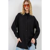 Bigdart Kadın Dokulu Oversize Tunik 5989 - Siyah