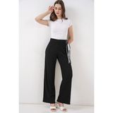 Bigdart Kadın Fularlı Örme Pantolon 30070 - Siyah - 36