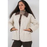 Bigdart Kadın Kapitone Oversize Mont 5226 - Ekru Kahve - 42 - Ekru - Kahverengi