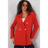 Bigdart Kadın Kruvaze Yaka Blazer Ceket 0722 - Kiremit - 36