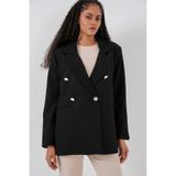 Bigdart Kadın Kruvaze Yaka Blazer Ceket 0722 - Siyah