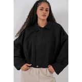 Bigdart Kadın Siyah Oversize Süet Ceket %50 Yün - %50 Akrilik Standart Kalıp Özellikli 1055 - 42