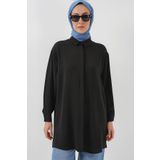 Bigdart Kadın Uzun Gömlek Tunik 5945 - Siyah