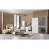 Bigenç Denver Genç Odası (Dolap 4 Kapılı - Şifonyer - Çalışma Masası - Komodin (1) - Kitaplık - Karyola 120X200)