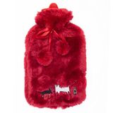 Biggdesign Cats Bordo Peluş Sıcak Su Torbası, Yumuşak Kauçuk Kılıf, 2 Lt Kapasiteli, Kedi Desenli, 20X35 Cm, Su Sızdırmaz, Döner Kapaklı