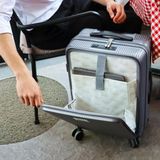 Biggdesign Moods Up Kabin Boy Valiz, Laptop Bölmeli, Bardaklık Ve Usb Girişli, 360° Tekerlek,Tsa Kilit, Gümüş