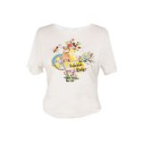 Biggdesign Nature Pedaldaki Bahçe Beyaz Kadın T-shirt