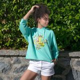 Biggdesign Nature Pedaldaki Bahçe Yeşil Kadın Sweatshirt