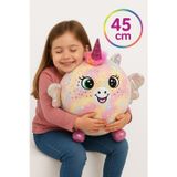 Biggies Şişme Peluş Unicorn XXL – 45 cm Dev Sarılabilir Yumuşak Oyuncak + Pompa