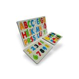 Bigibigi Ahşap Alfabe EĞİTİCİ SET Rakam ve Şekiller Eğitici Puzzle Seti – Montessori Zeka Geliştirici Oyuncak