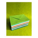 BİGİBU 100 Adet Yapışkanlı Renkli Zarf (13 X 18 Cm - 120 Gr) Kalın Gramaj Büyük Boy Renkli Zarflar 5485478541201