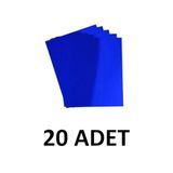 Bigibu 20 Adet Mavi Aynalı Fon Kartonu 50x70 cm Metalik Fon Kartonu