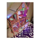 BİGİBU Ahşap Oyun Evi Işıklı Oyun Evi Bebek Oyun Evi Çocuk Oyun Evi