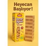 BİGİBU Doğal Ahşap Denge Oyunu-Ahşap Denge Kulesi-Beceri Oyunu 868221459000101