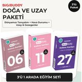 Bigibuddy Wordsbuddy Çocuklar Için Türkçe Ingilizce Doğa ve Uzay Paketi 90 Kart 3'lü Set (Cihaz Hariç)