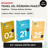 Bigibuddy Wordsbuddy Çocuklar Için Türkçe Ingilizce Temel Öğrenim Paketi 90 Kart 3'lü Set (Cihaz Hariç)