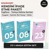 Bigibuddy Wordsbuddy Türkçe Ingilizce Kelime Kartları Kendini Ifade Etme 90 Kart 3’lü Set (Bigione Cihaz Hariç) - Çok Renkli