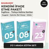 Bigibuddy Wordsbuddy Türkçe Ingilizce Kelime Kartları Kendini Ifade Etme 90 Kart 3’lü Set (Bigione Cihaz Hariç)