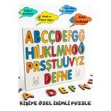 bigimeksley grup Kişiye Özel İsimli Ahşap Puzzle | Adımı Ögreniyorum (32x27,5 cm) - Montessori Eğitici Oyuncak Renkli Harf Tak Çıkar | 3 Yaş ve Üzeri ALFABE