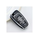 bigkey Ford UYUMLU Focus 3 - 3,5 Mondeo Kumanda Kılıfı SİYAH GÜMÜŞ