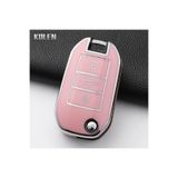 bigkey PEUGEOT - CITROEN - OPEL SUSTALI MALZEME PEMBE ANAHTAR KILIFI Uyumlu