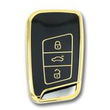 bigkey Volkswagen Passat B8 Skoda Siyah Nano Kauçuk Araba Anahtar Kılıf Kumanda Kabı Kılıf