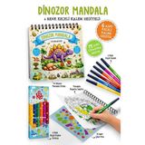 Bigkids Yayınları Çocuklar Için Dinozor Mandala - 6 Renk Keçeli Kalem Ve 75 Adet Çıkartma Hediye! 3+
