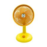 Bigmate YM88160 Sarı Mini Masa Fanı Taşınabilir Serinletici Şarjlı 3 Kademeli Hız Ayarı Vantilatör
